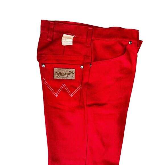 Collectors Dream! NOS VINTAGE 1970’s Red Wrangler Jeans Junior Size 7/8 - Picture 2 of 16